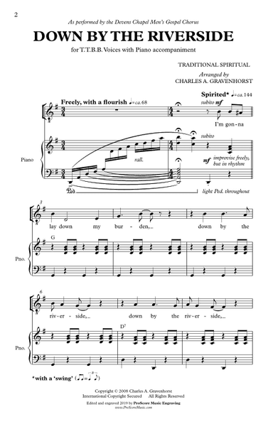 Down By The Riverside – TTBB with Piano (arr. Charles A. Gravenhorst (Traditional Spiritual))