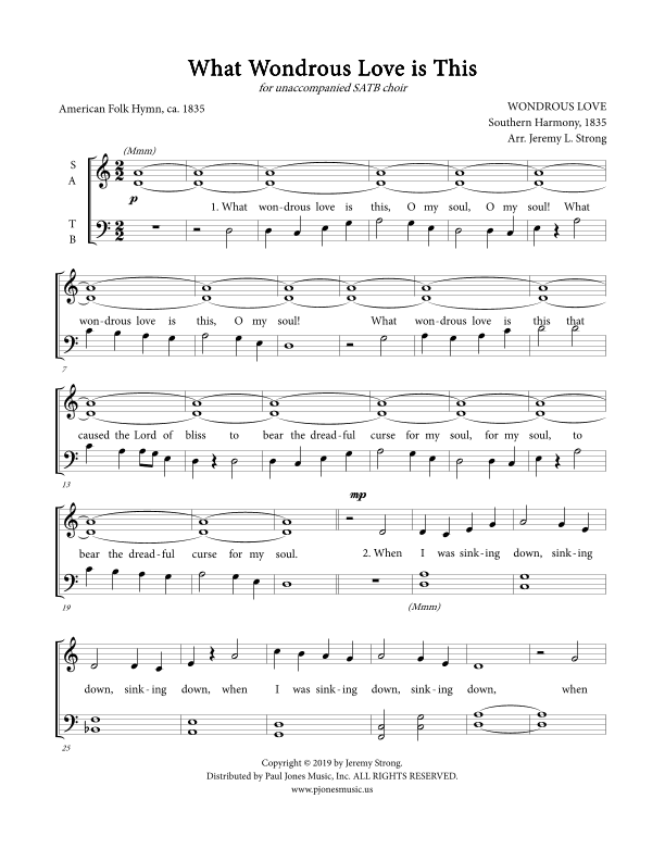 What Wondrous Love Is This (arr. Jeremy Strong)