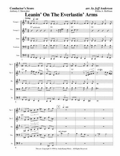 Leaning On the Everlasting Arms for Brass Quintet (arr. Jeff D. Anderson)