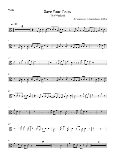 Save Your Tears (arr. Melquisedeque C.Silva)