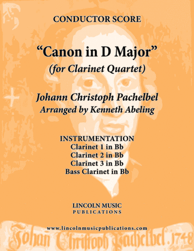 Pachelbel - Canon in D Major (for Clarinet Quartet) (arr. Kenneth Abeling)