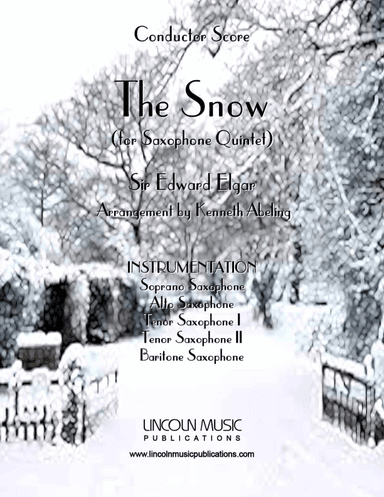 The Snow, Op. 26, No. 1 (for Saxophone Quintet SATTB) (arr. Kenneth Abeling)