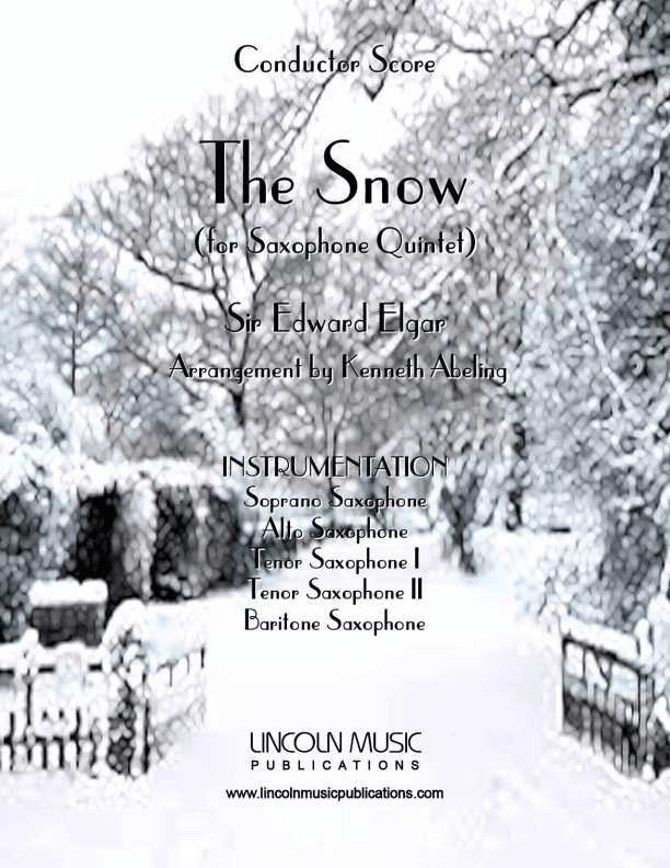 The Snow, Op. 26, No. 1 (for Saxophone Quintet SATTB) (arr. Kenneth Abeling)