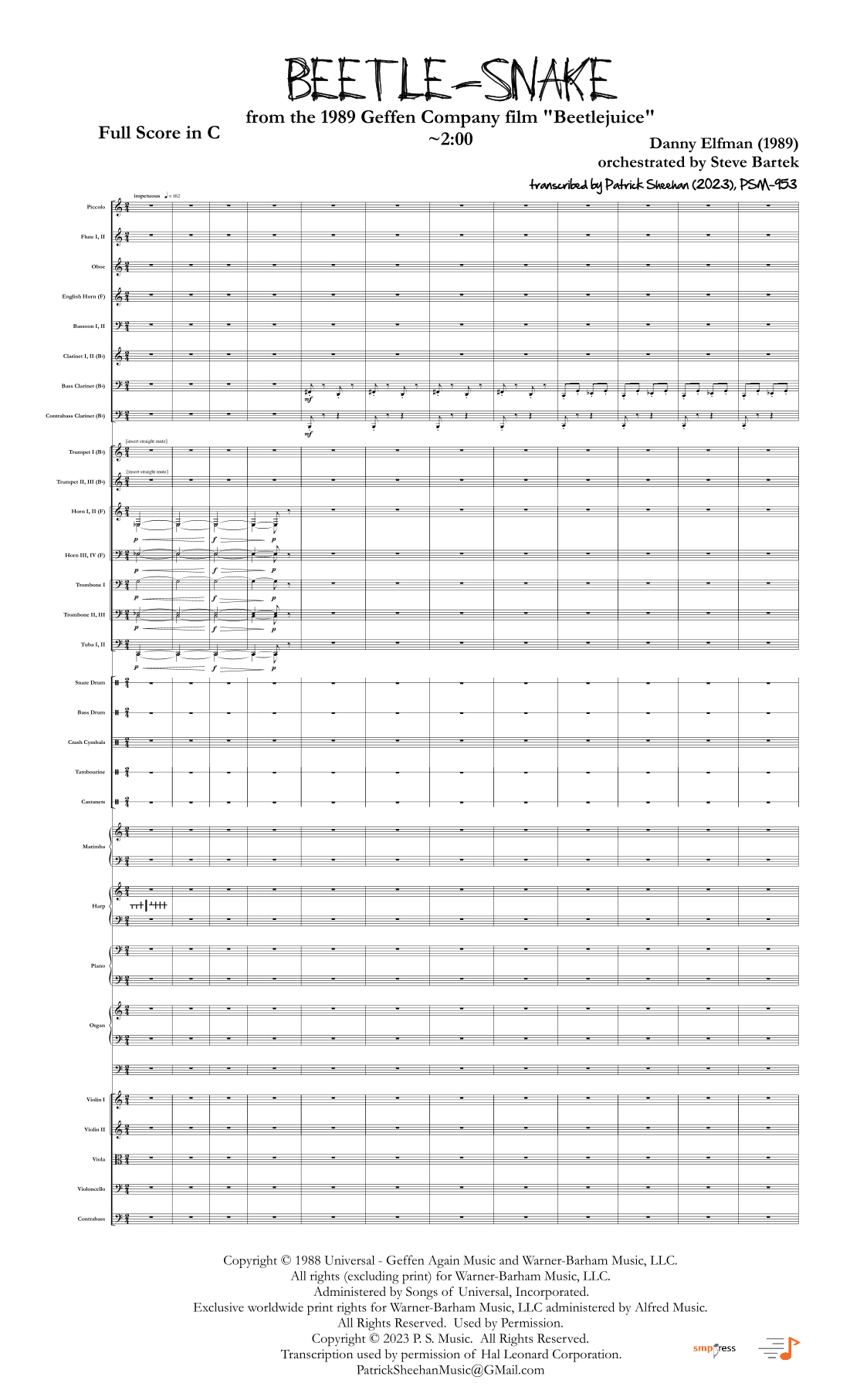 Beetle Snake (arr. Patrick Sheehan)