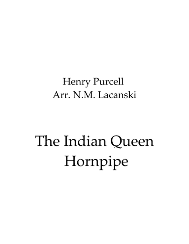 Hornpipe (arr. Nick Lacanski)