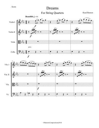 Dreams: For String Quartets