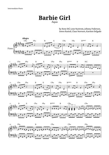 Barbie Girl (arr. Langanho)