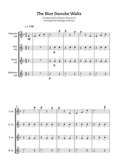 The Blue Danube Waltz (arr. Rodrigo Faleiros)