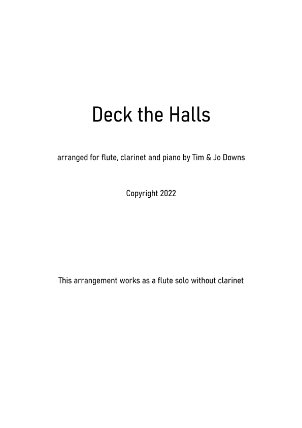 Deck The Hall (swing & Latin) (arr. Tim Downs)