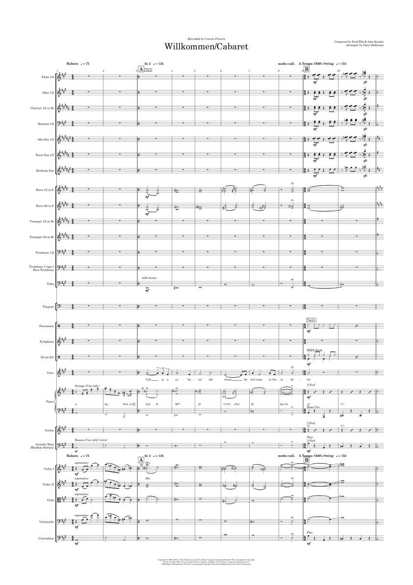 Cabaret (arr. Daryl McKenzie)