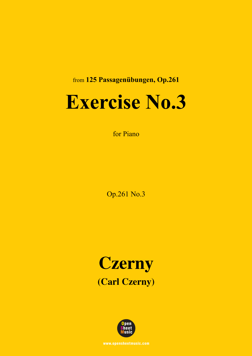 C. Czerny-Exercise No.3,Op.261 No.3 (arr. OSM Press)