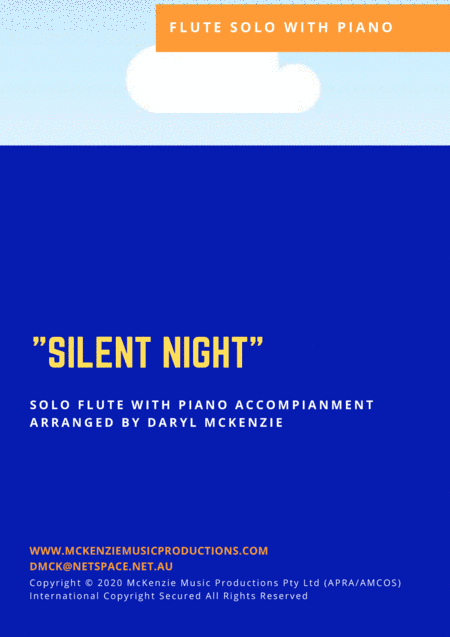 Silent Night - Flute Solo with Piano Accompaniment Key of F (arr. Daryl McKenzie)