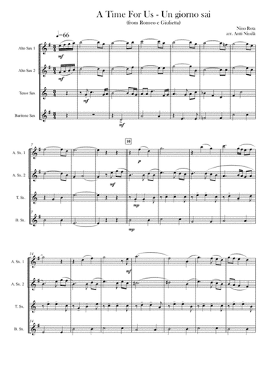 A Time For Us (love Theme) (arr. Antti Nissilä)
