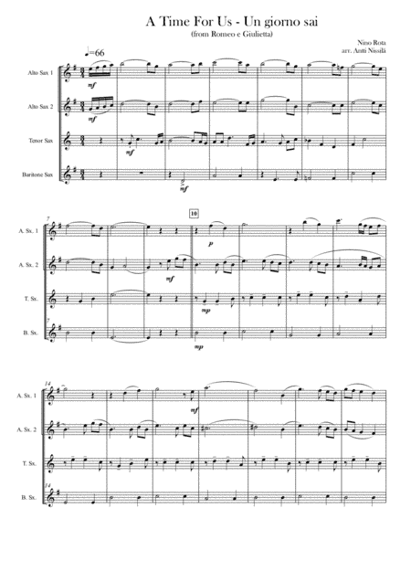 A Time For Us (love Theme) (arr. Antti Nissilä)