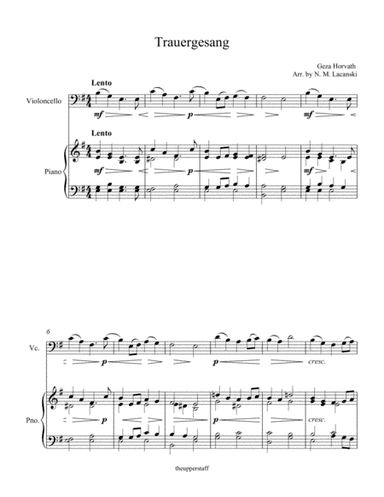 Trauergesang (arr. Nick Lacanski)