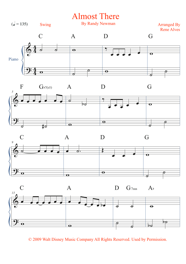 Almost There (arr. Rene Alves)