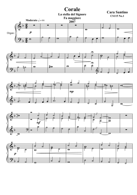 2 Chorales in F for Organ