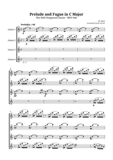 Prelude and Fugue in C Major (arr. Jordi Lacerda)