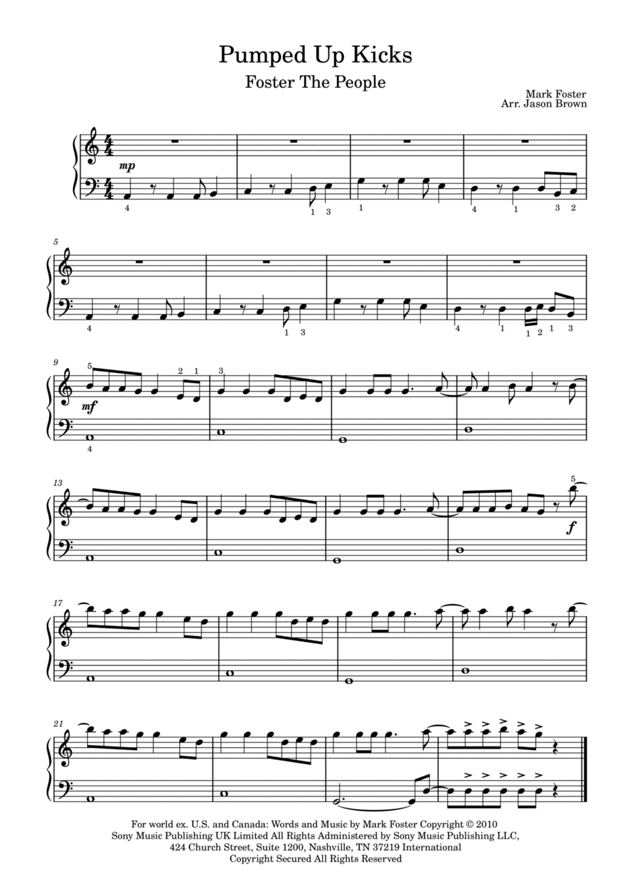 Pumped Up Kicks (arr. Jason Brown)