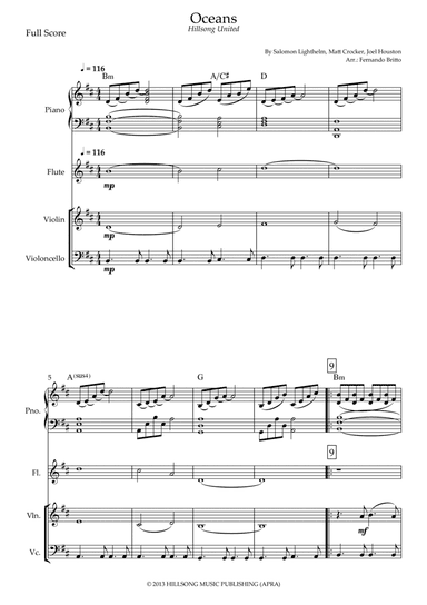 Oceans (where Feet May Fail) (arr. Fernando Britto)