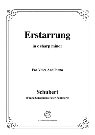Schubert-Erstarrung,from 'Winterreise',Op.89(D.911) No.4,in c sharp minor,for Voice&Piano (arr. MSM)