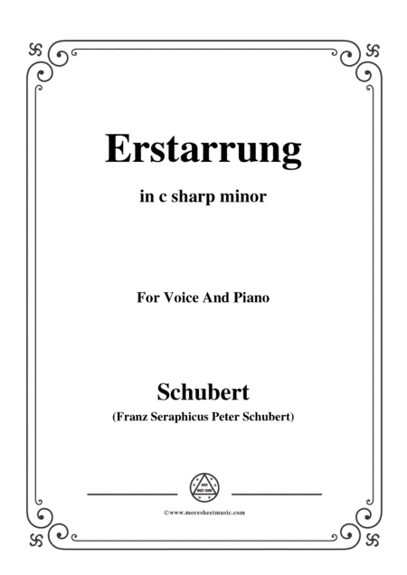 Schubert-Erstarrung,from 'Winterreise',Op.89(D.911) No.4,in c sharp minor,for Voice&Piano (arr. MSM)
