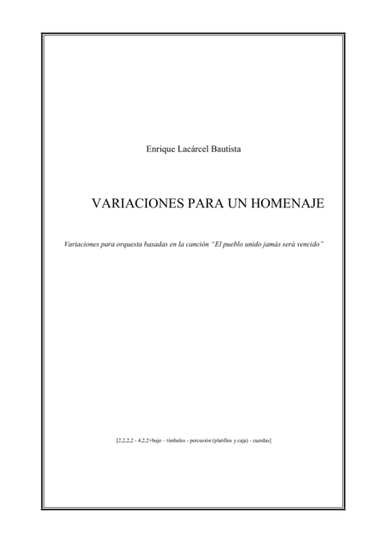 Variaciones para un homenake