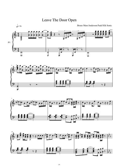 Leave The Door Open (arr. Bruno Mars, Anderson .paak And Silk Sonic)
