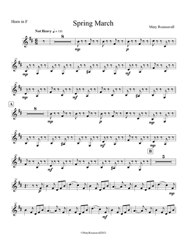 Spring March: FRENCH HORN PART