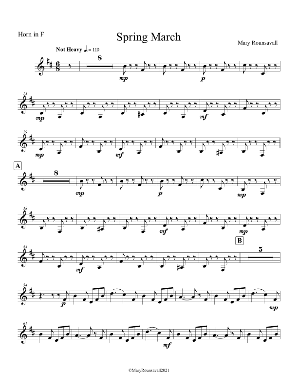 Spring March: FRENCH HORN PART