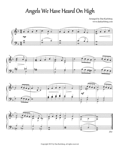 Angels We Have Heard On High (arr. Dan Karlsberg)