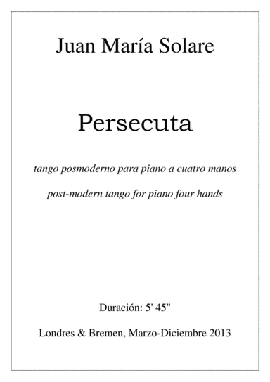 Persecuta [piano 4 hands]