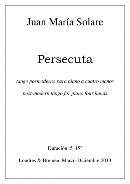 Persecuta [piano 4 hands]