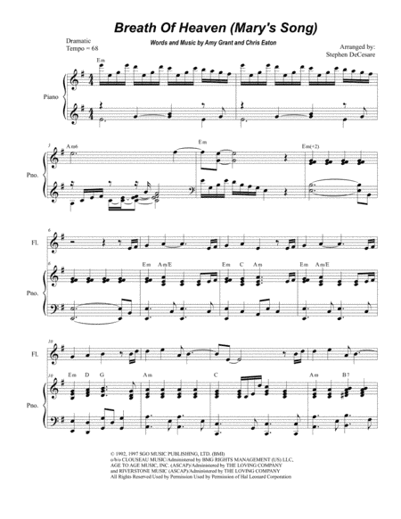 Breath Of Heaven (Mary's Song) (arr. Stephen DeCesare)