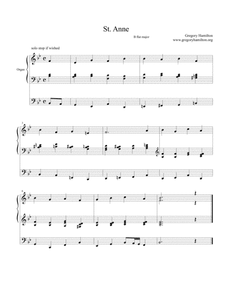 St. Anne - O God Our Help in Ages Past Alternate Harmonization (arr. Gregory Hamilton)
