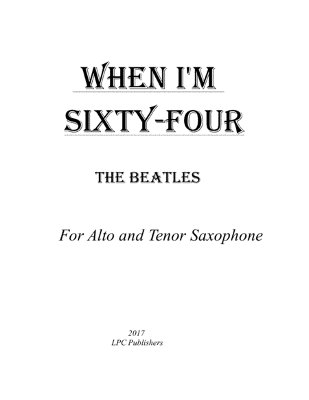 When I'm Sixty-Four (arr. Jeremy Corcoran)