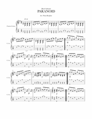 Paranoid (arr. Nima Ranjbar)