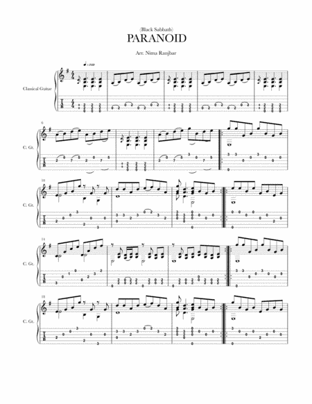 Paranoid (arr. Nima Ranjbar)