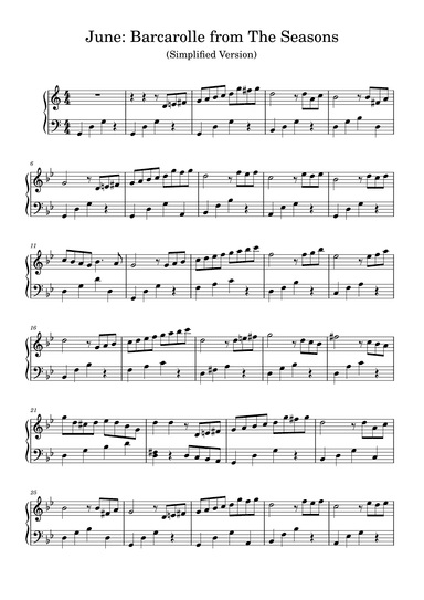 June from the Seasons (arr. Kiss the Rain)