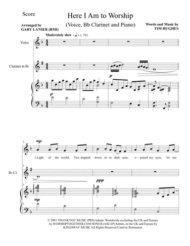 Here I Am To Worship (arr. Gary Lanier)