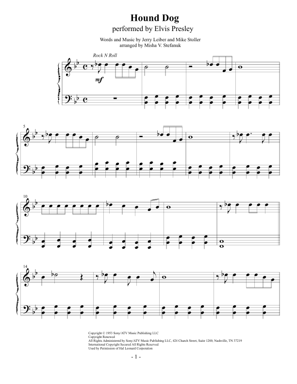 Hound Dog (arr. Misha Stefanuk)