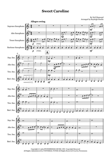 Sweet Caroline (arr. Kayleigh Huelin)