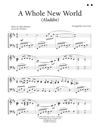 A Whole New World (arr. Lorie Line)