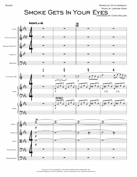 Smoke Gets In Your Eyes (arr. Chris Walden)