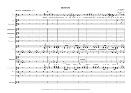 Habanera - Female Soprano with 12 Piece Band (arr. Daryl McKenzie)