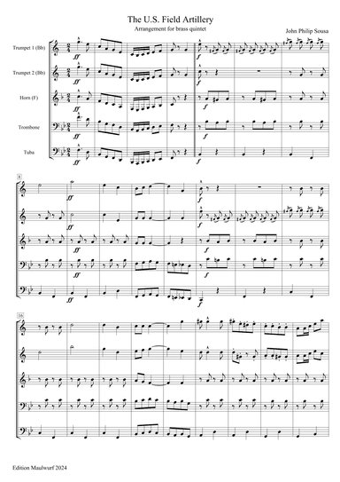 The U.S. Field Artillery March (arr. Edition Maulwurf)