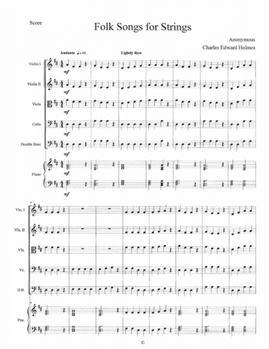Folk Songs for Strings--String Orchestra Set (arr. Charles Edward Holmes)