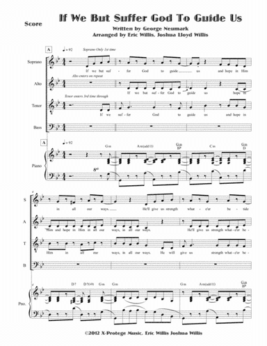 If We But Suffer God To Guide Us (arr. Eric Willis, Joshua Lloyd Willis)