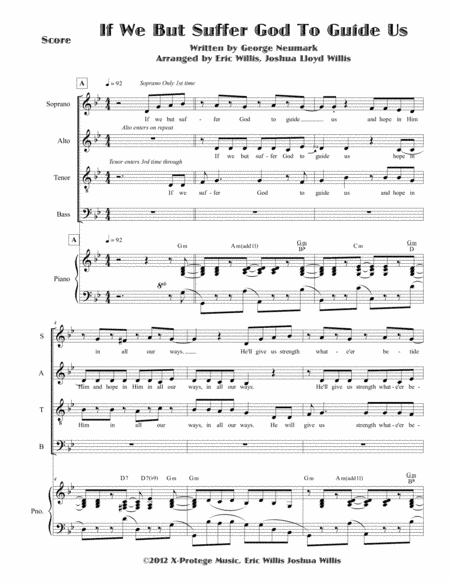 If We But Suffer God To Guide Us (arr. Eric Willis, Joshua Lloyd Willis)