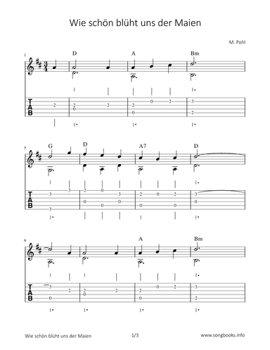 Wie schön blüht uns der Maien (arr. Bettina Schipp)